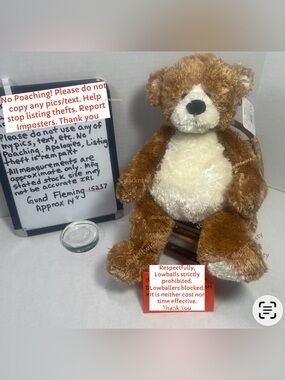 *VINTAGE BNWT GUND FLEMING APPROX 14” A FLUFFY FUR DREAM!